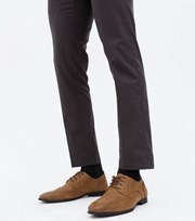 New Look Dark Brown Perforated Lace Up Brogues